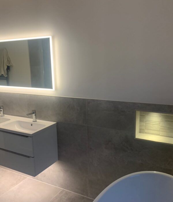 Bathroom Renovation 1 close up of mirror and sink