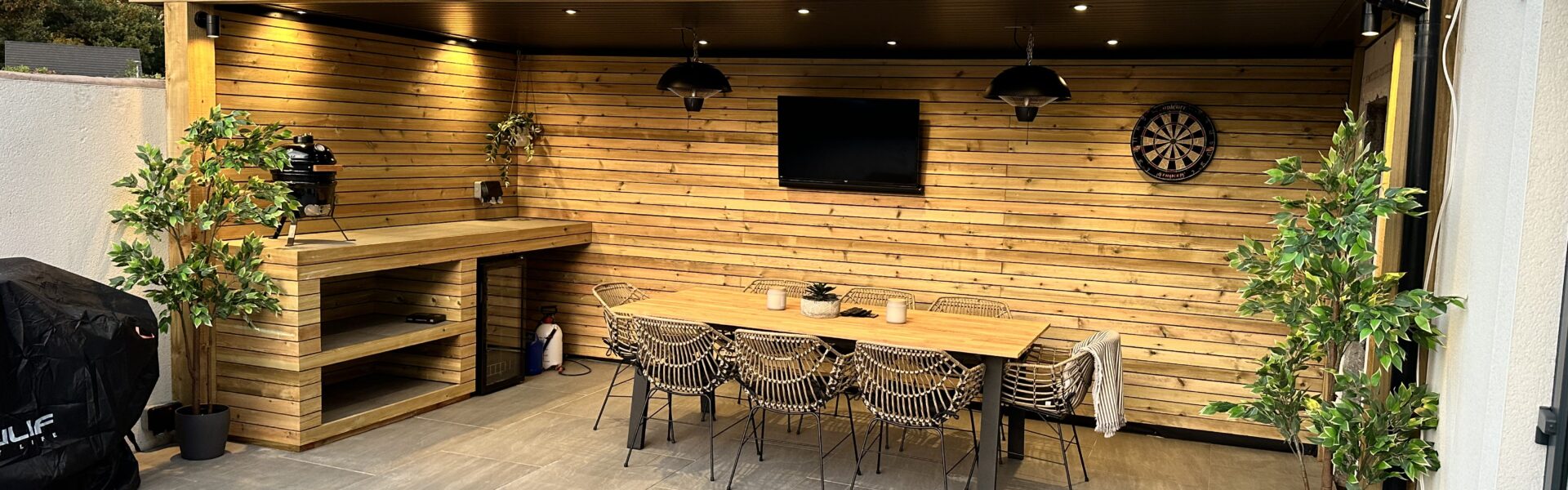 Completed outdoor kitchen